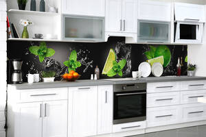Наклейка на скинали Zatarga на кухню «Освежающий мохито» 600х3000 мм виниловая 3Д наклейка кухонный фартук самоклеящаяся
