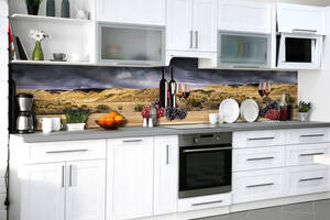 Наклейка на скинали Zatarga на кухню «Правила виноделов» 650х2500 мм виниловая 3Д наклейка кухонный фартук самоклеящаяся