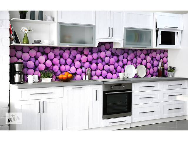 Наклейка на скинали Zatarga на кухню «Пурпурная пудра» 600х3000 мм виниловая 3Д наклейка кухонный фартук самоклеящаяся