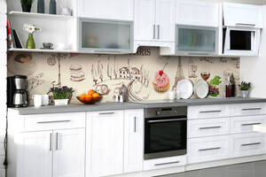 Наклейка на скинали Zatarga на кухню «Сегодня любовь» 600х2500 мм виниловая 3Д наклейка кухонный фартук самоклеящаяся
