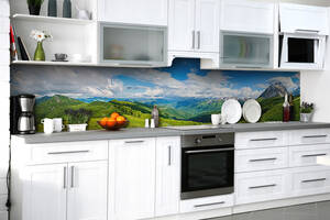 Наклейка на скинали Zatarga на кухню «Сочные холмы» 600х2500 мм виниловая 3Д наклейка кухонный фартук самоклеящаяся