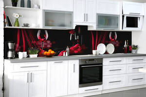 Наклейка на скинали Zatarga на кухню «Страстный бархат» 600х3000 мм виниловая 3Д наклейка кухонный фартук самоклеящаяся
