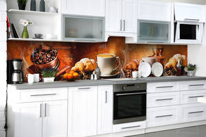 Наклейка на скинали Zatarga на кухню «Свежий завтрак» 600х2500 мм виниловая 3Д наклейка кухонный фартук самоклеящаяся