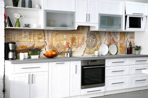Наклейка на скинали Zatarga на кухню «Венецианский карнавал» 600х2500 мм виниловая 3Д наклейка кухонный фартук
