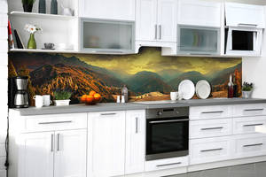 Наклейка на скинали Zatarga на кухню «Волнуюшие холмы» 600х2500 мм виниловая 3Д наклейка кухонный фартук самоклеящаяся