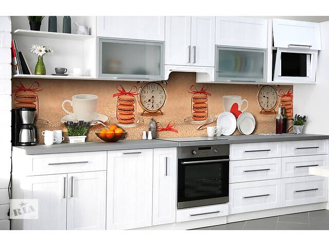 Наклейка на скинали Zatarga на кухню «Время десерта» 600х3000 мм виниловая 3Д наклейка кухонный фартук самоклеящаяся