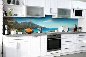 Наклейка на скинали Zatarga на кухню «Виды на горы» 600х2500 мм виниловая 3Д наклейка кухонный фартук самоклеящаяся