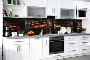 Наклейка на скинали Zatarga на кухню «Винный погреб» 650х2500 мм виниловая 3Д наклейка кухонный фартук самоклеящаяся