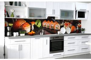 Наклейка на скинали Zatarga на кухню «Японское меню» 650х2500 мм виниловая 3Д наклейка кухонный фартук самоклеящаяся