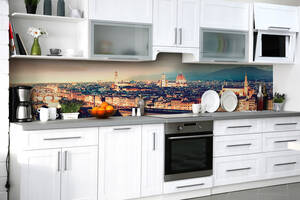 Наклейка на скинали Zatarga на кухню «Итальянский вечер» 600х2500 мм виниловая 3Д наклейка кухонный фартук самоклеящаяся