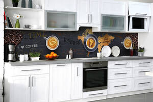 Наклейка на скинали Zatarga на кухню «Зёрна Африки» 600х2500 мм виниловая 3Д наклейка кухонный фартук самоклеящаяся