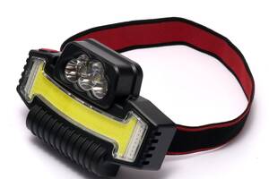 Налобный фонарик HEADLAMP BL-W685-LTS+COB+RGB 5 режимов встроенный аккумулятор USB кабель