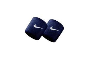 Напульсник NIKE SWOOSH WRISTBANDS 2 PK OBSIDIAN/WHITE OSFM - N.NN.04.416.OS