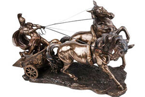 Настольная фигурка Римский воин на колеснице с бронзовым покрытием 62х45 см AL226544 Veronese
