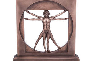 Настольная фигурка Витрувианский человек с бронзовым покрытиемм 23см AL226518 Veronese