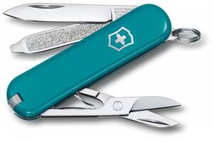 Нож-брелок Victorinox Classic SD Colors Mountain Lake 58 мм 7 функций Голубой (0.6223.23G)