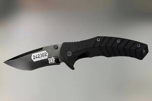 Нож Skif Griffin II BSW Black (422SEB), черный цвет, сталь 9Cr18MoV, складной нож для военных* Купи уже