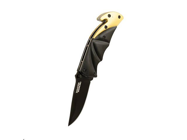 Нож складной нержавеющее лезвие MASTERTOOL BULAT 150х29х17 мм Black (79-0121)