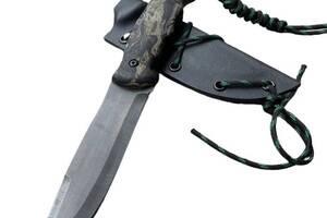 Нож туристический Странник Милитари Gorillas BBQ ручная работа (рептилия) сталь 65г
