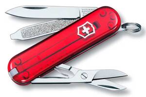 Нож Victorinox Classic SD Transparent Red блистер (1049-Vx06223.TB1)