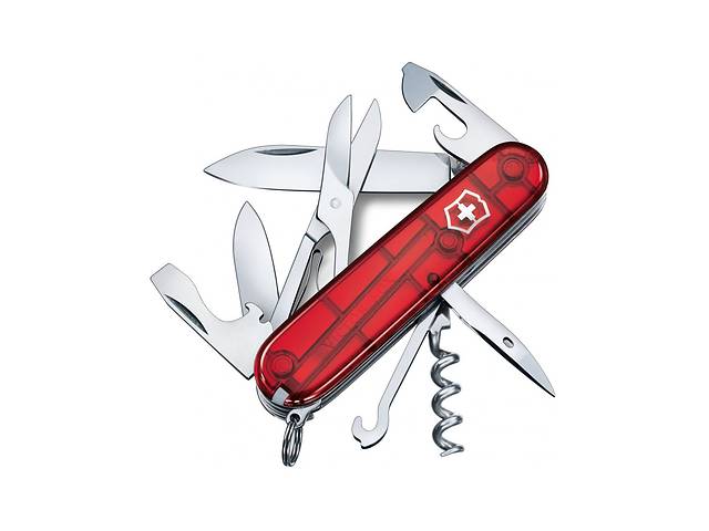 Нож Victorinox Climber Transparent Красный (1049-Vx13703.T)