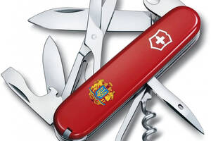 Нож Victorinox Climber Ukraine 91мм Большой Герб Украины (1049-Vx13703_T0400u)