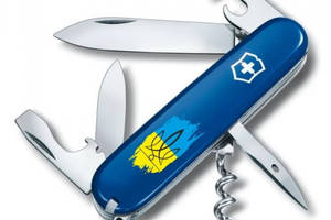 Нож Victorinox Spartan Ukraine 91мм Трезубец фигурный на фоне флага (1049-Vx13603.2_T1026u)