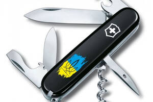 Нож Victorinox Spartan Ukraine 91мм Трезубец фигурный на фоне флага (1049-Vx13603.3_T1026u)