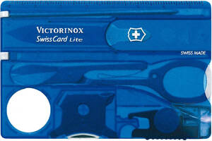 Нож Victorinox Swiss Card Lite Transparent Синий (1049-Vx07322.T2)