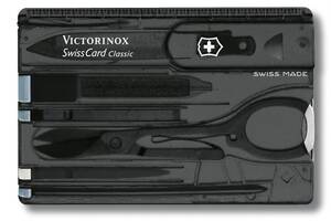 Нож Victorinox Swisscard Transparent Black блистер (1049-Vx07133.T3B1)