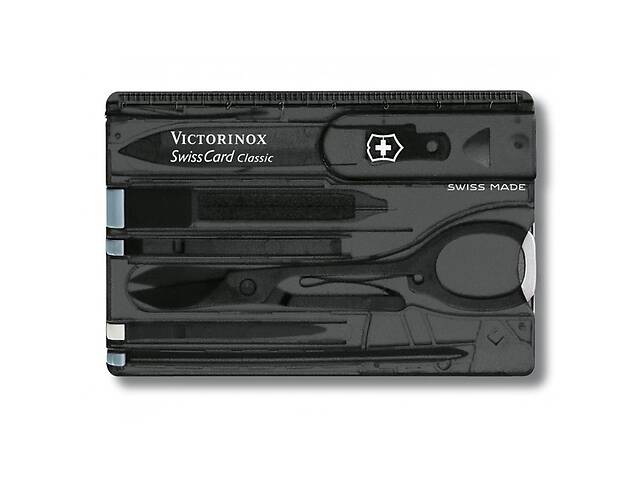 Нож Victorinox Swisscard Transparent Black блистер (1049-Vx07133.T3B1)
