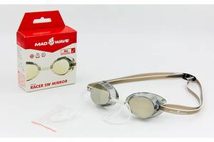 Очки для плавания стартовые MadWave RACER SW MIRROR M045502 Серые