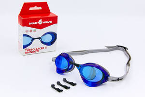 Очки для плавания стартовые MadWave TURBO RACER II RAINBOW M045806 Синий
