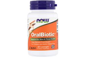 Орал Пробиотики, OralBiotic, Now Foods, 60 леденцов