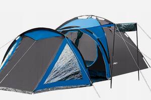 Палатка 4-х местная Presto Acamper SOLITER 4 PRO серо - синий - 3500мм. H2О - 5,3 кг. Купи уже сегодня!