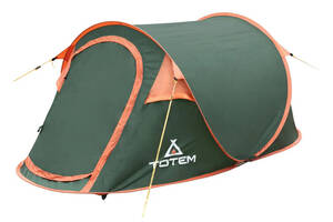 Палатка автоматическая Totem Pop UP 2 TTT-033 двухместная летняя 205 х 140 х 120 см Зелёный