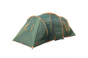 Палатка кемпинговая Totem Hurone 6 V2 TTT-035 шестиместная двухкомнатная 570 х 220 х 200 см Зелёный