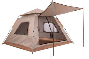 Палатка пятиместная с тентом для кемпинга и туризма SY-22ZP002 2.35x2.35x1.55м хаки