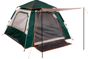 Палатка трехместная с тентом для кемпинга и туризма SY-22ZP003 2,05x2.05x1.4м серый-зеленый