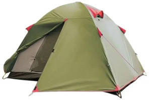 Палатка трехместная туристическая Tramp Lite Tourist 3 двухслойная Зеленый