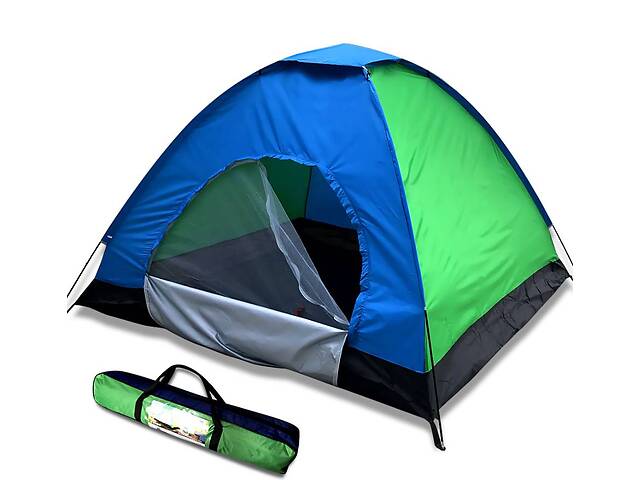Палатка туристическая 4-х местная кемпинговая Camping Spot 2х2х1.35м Сине зеленый