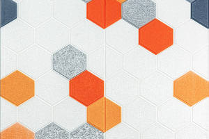 Панель стеновая 3D 700х770х4мм мозаика оранжевая (D) SW-00002013