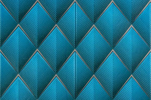 Панель стеновая 3D 700х770х4мм ромбы синие (D) SW-00001985