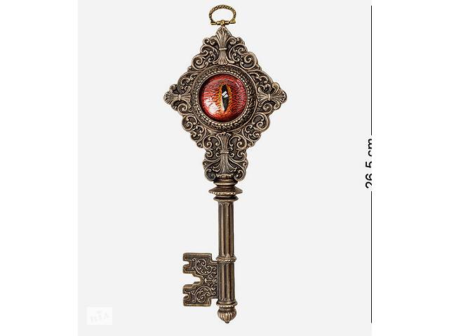Панно на стену Veronese Ключ с глазом дракона 26,5х10х3,5 см 1905359 полистоун покрытый бронзой Купи уже