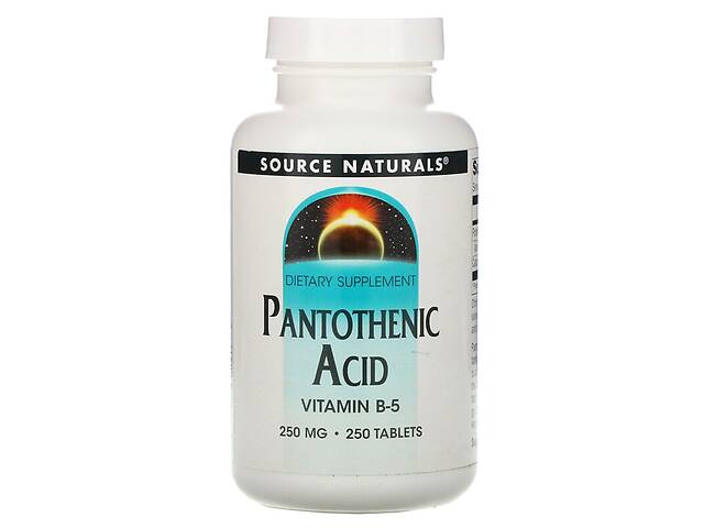Пантотеновая кислота Source Naturals Pantothenic Acid Витамин В-5 250 мг 250 таблеток