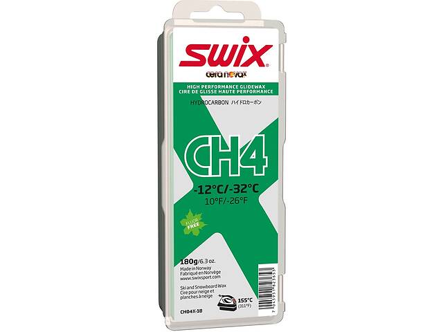 Парафин Swix CH4X Green -12 °C/-32°C 180g (1052-CH04X-18)