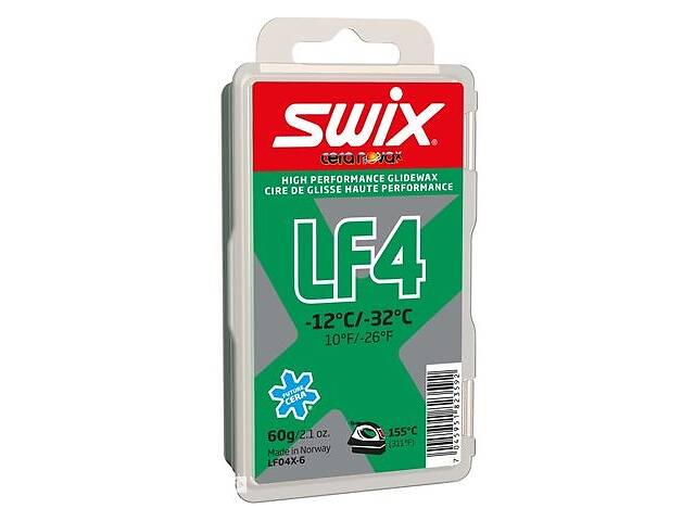 Парафин Swix LF4X Green -12 °C/-32°C 60g (1052-LF04X-6)