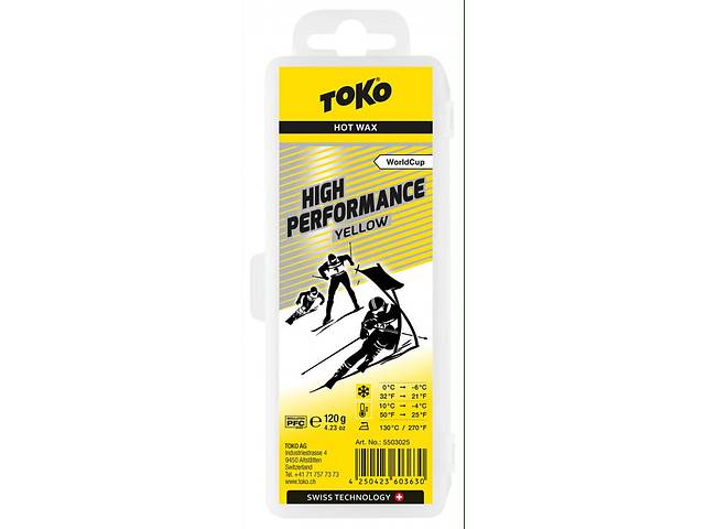 Парафин Toko High Performance 120 гр Yellow (1052-550 3025)