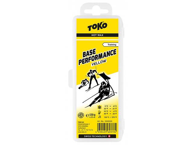 Парафин углеводородный Toko Base Performance 120г Yellow (1052-550 2035)