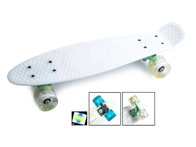 Penny Board Белый Светящиеся колеса